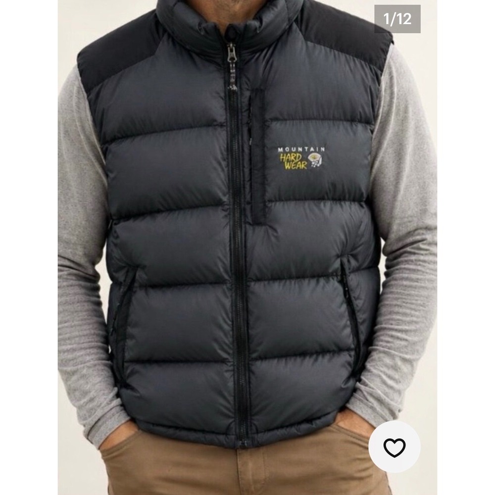 Mountain Hardwear Sub Zero Puffer Vest Men Large Black Down Insulated Gorpcore